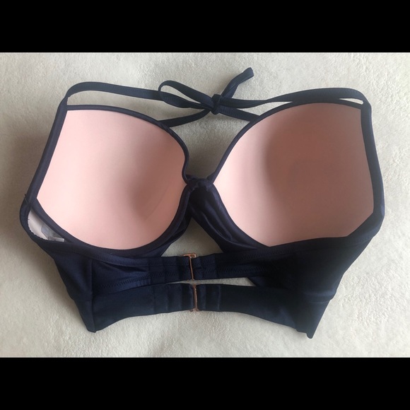 NWOT- Navy Bikini Top - Picture 2 of 2